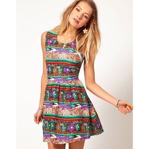 MINKPINK Coachella Festival Ethnic Print Dress